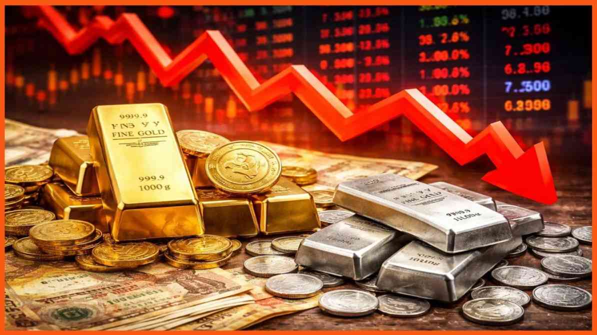 सोना चांदी गिरावट | बाजार में लगातार गिरते दाम, निवेशकों की बढ़ी चिंता