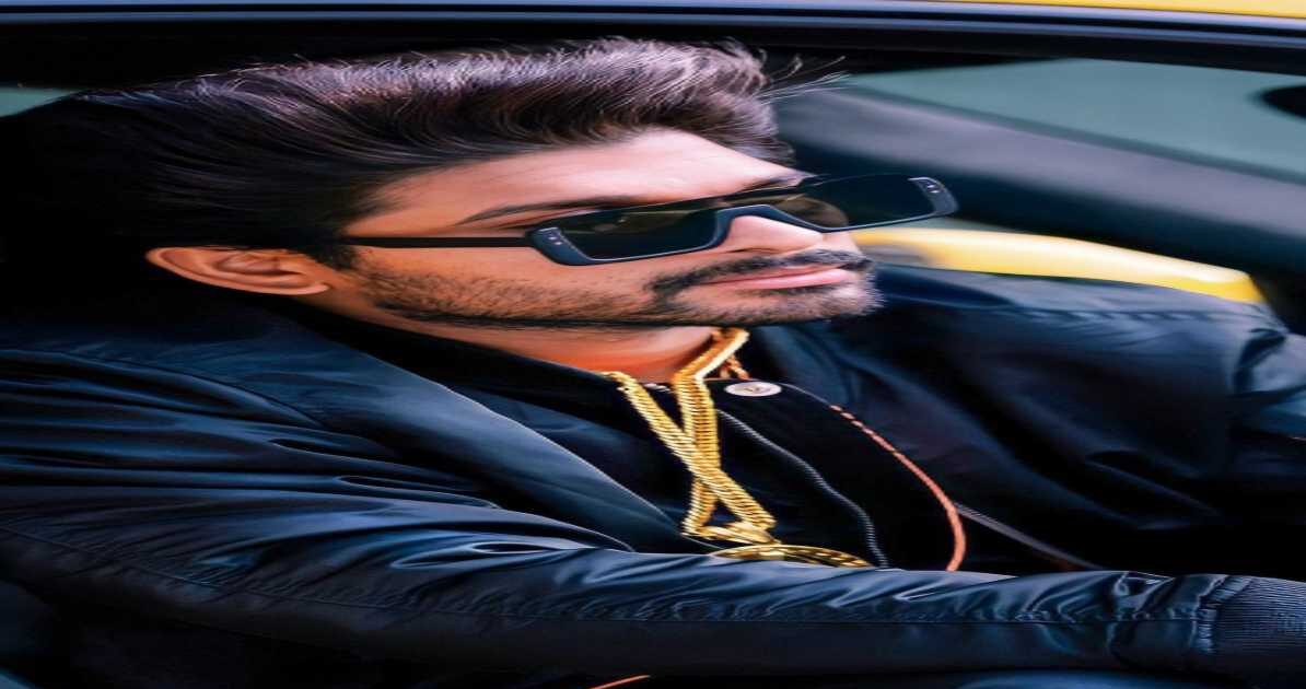 अल्लू अर्जुन का स्टाइलिश और पावरफुल लुक, जो उनकी सुपरस्टार छवि को दर्शाता है