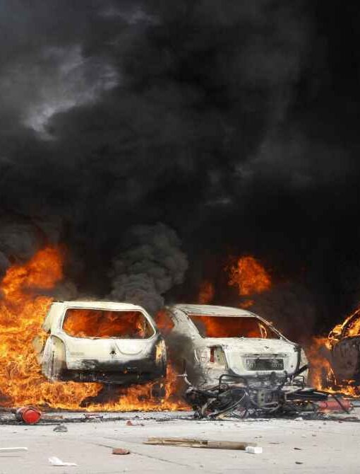 Noida labour protest workers demanding wage hike blocking road