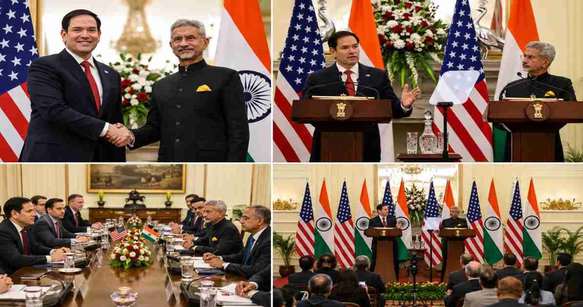 हैदराबाद हाउस में आयोजित प्रेस कॉन्फ्रेंस के दौरान भारत और अमेरिका के विदेश मंत्री रणनीतिक साझेदारी, वीजा और रक्षा सहयोग पर चर्चा करते हुए।