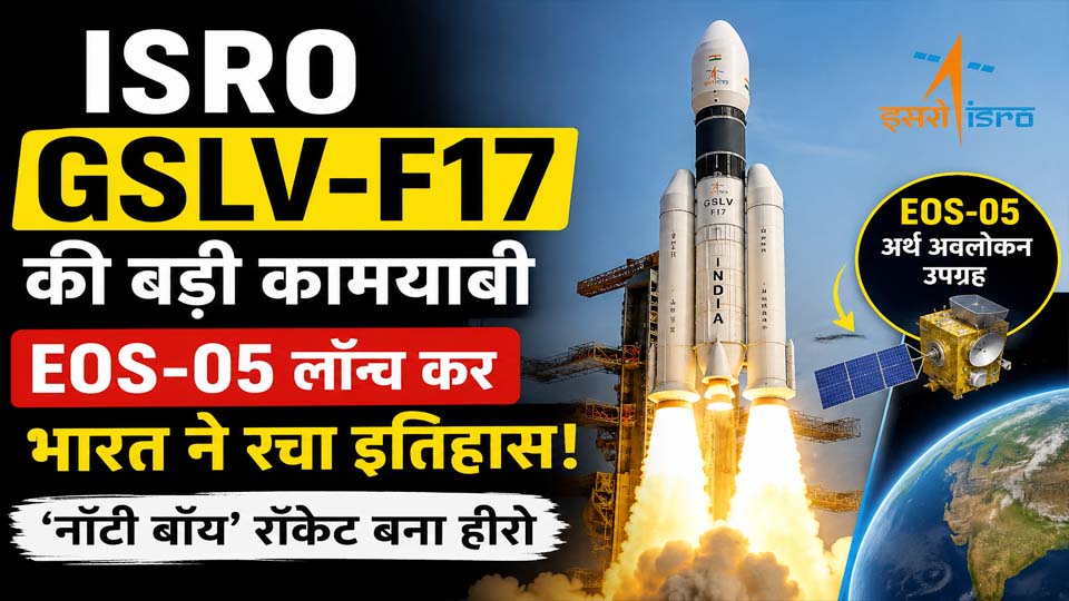ISRO GSLV-F17 की बड़ी कामयाबी, EOS-05 लॉन्च कर भारत ने दिखाई अंतरिक्ष ताकत