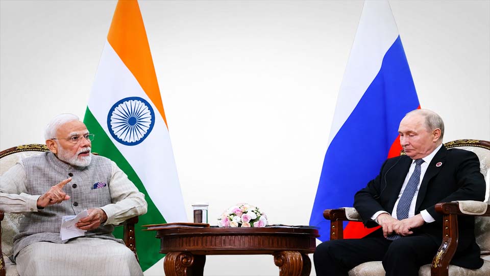 Modi Putin Meeting 2026 में नरेंद्र मोदी और व्लादिमीर पुतिन