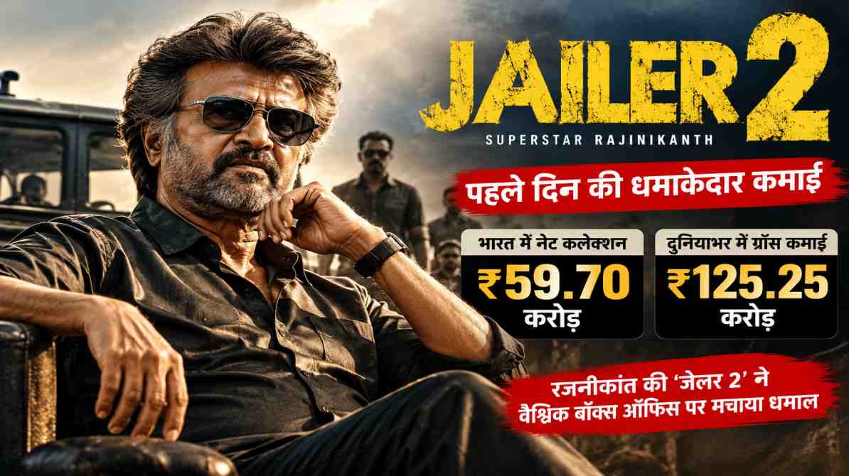 जेलर 2 बॉक्स ऑफिस कलेक्शन: रजनीकांत की फिल्म ने पहले दिन मचाया धमाल, दुनियाभर में ₹125 करोड़ पार
