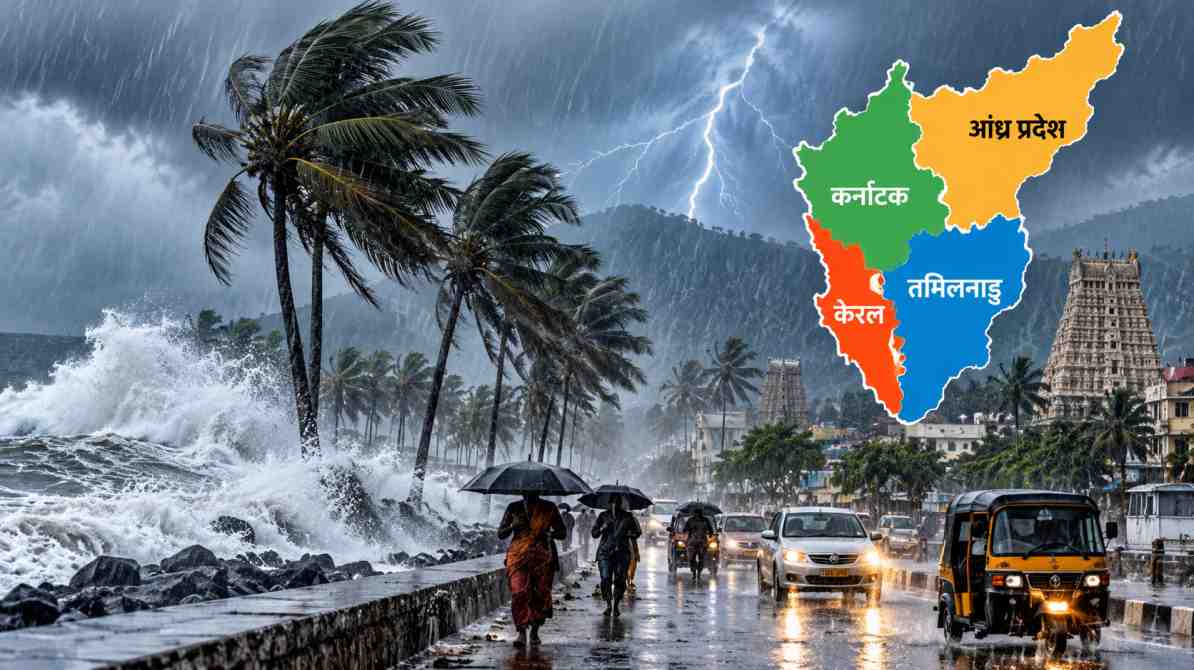 दक्षिण भारत में भारी बारिश का अलर्ट: तमिलनाडु, केरल समेत चार राज्यों में 23 अक्टूबर तक बारिश की आशंका