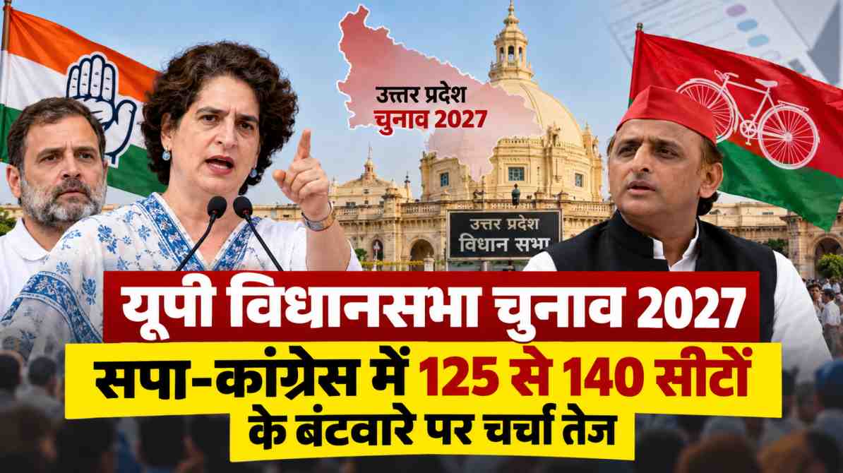 यूपी विधानसभा चुनाव 2027: कांग्रेस की रणनीति तेज, सपा से 125 से 140 सीटों की मांग पर चर्चा